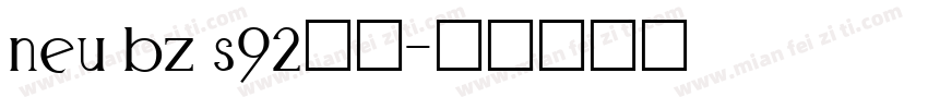 neu bz s92字体字体转换